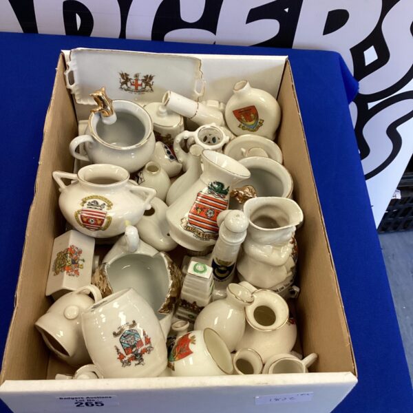 Large lot of miniature porcelain ornaments and figurines for collectors.