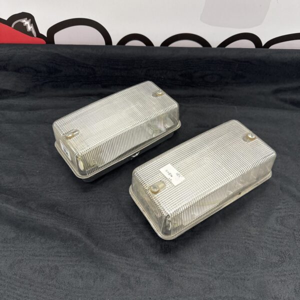 Vintage bulkhead light pair with bayonet fitting.
