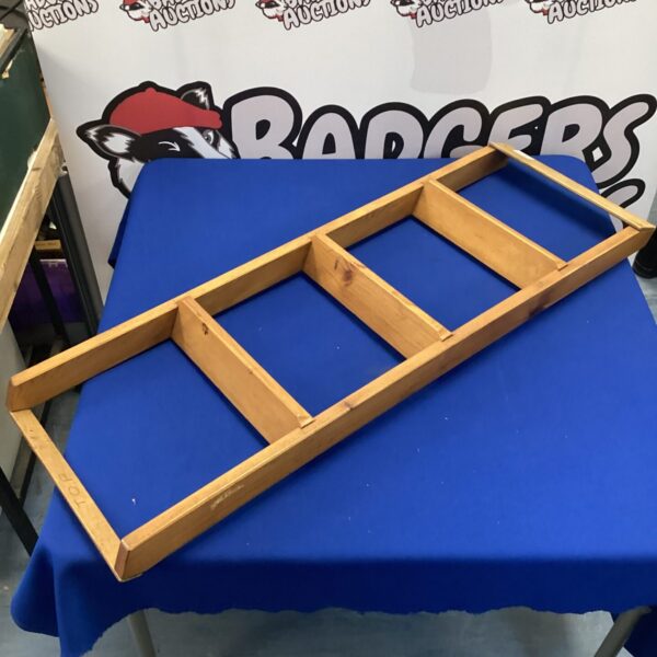 Vintage wooden child's ladder, a charming miniature step ladder.