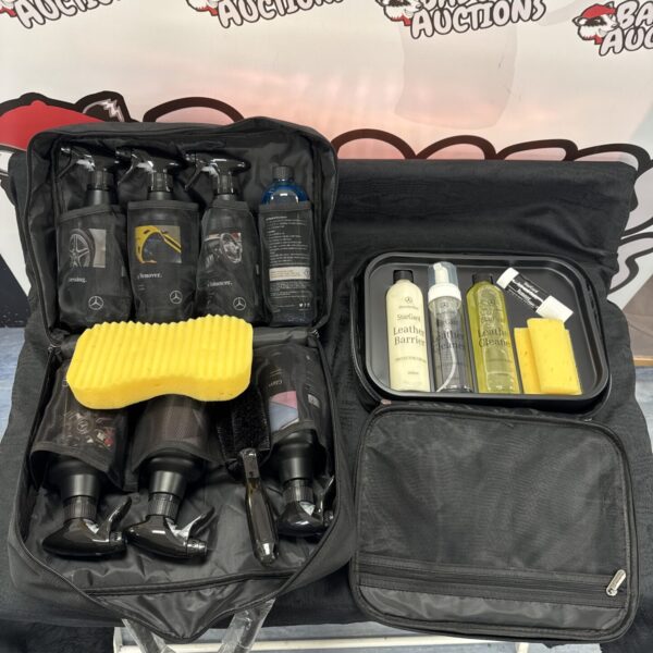 Mercedes Stargard valet kit with cleaning products inside a case.