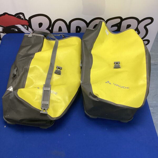 Waterproof Vaude panniers for bicycle luggage and cycling adventures.