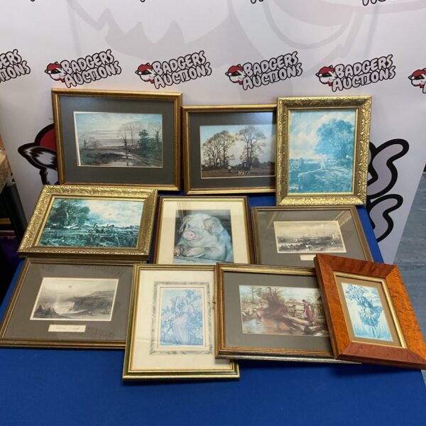 Vintage framed prints collection for wall decor.