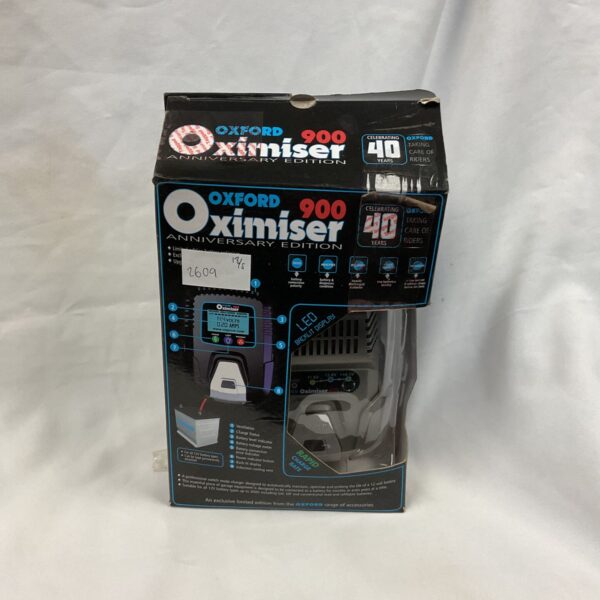 Oxford Oximiser 900 battery charger anniversary edition close-up