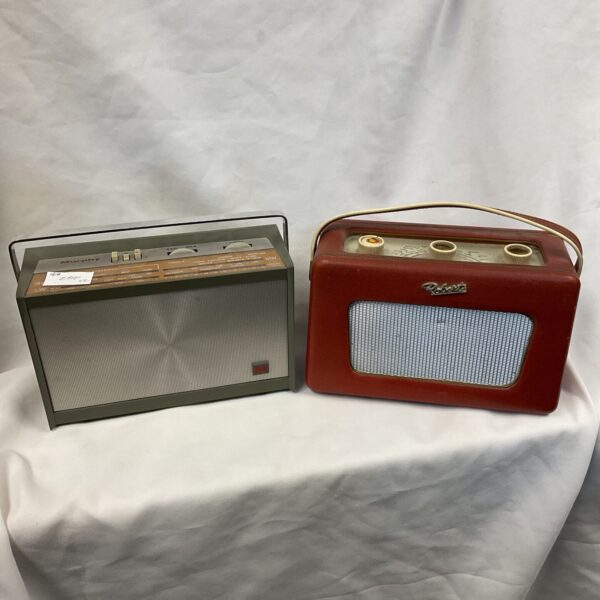Vintage Roberts R300 radio in red, a classic British collectible.