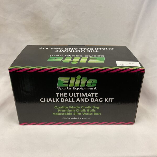 Elite Sports Equipment chalk kit with chalk ball and bag.