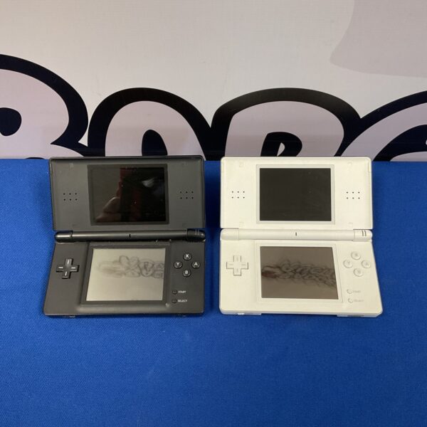 Two Nintendo DS Lite consoles in a lot for retro gaming.