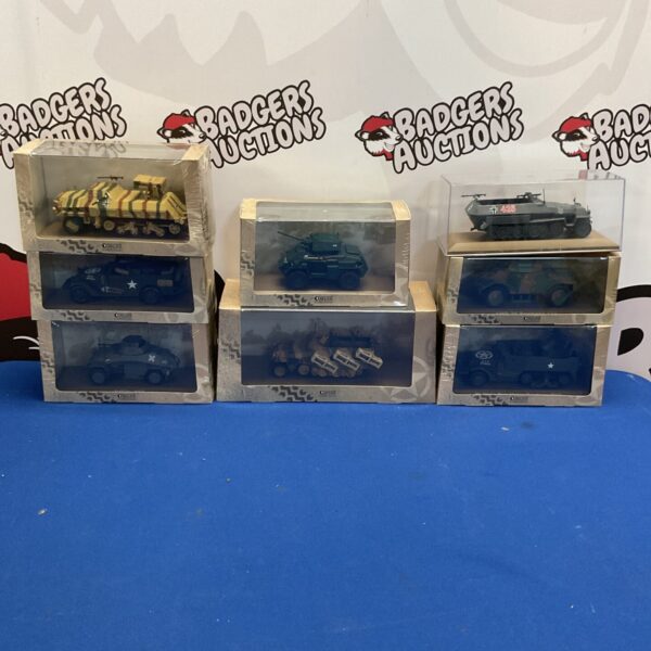 Boxed set of Atlas Editions military models, collectible diecast tanks.
