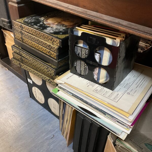 Large collection of vintage classical vinyl records for sale.
