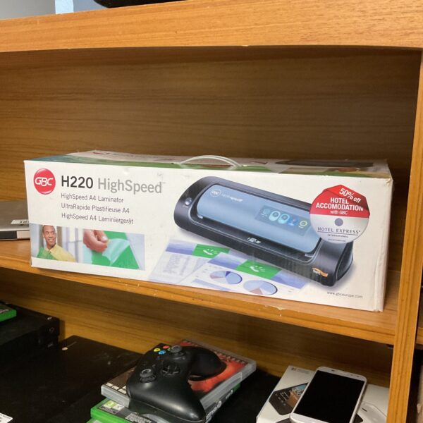 Gbc H220 A4 laminator for document protection and preservation.