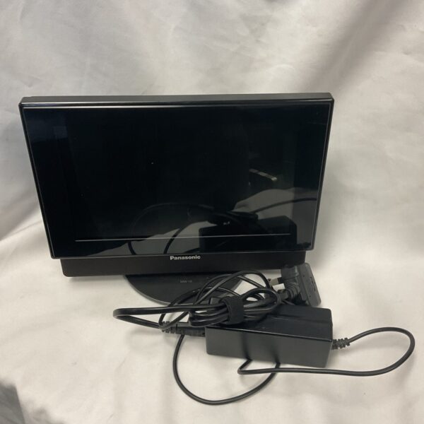 Panasonic MW10 portable DVD player with screen and iPod dock.