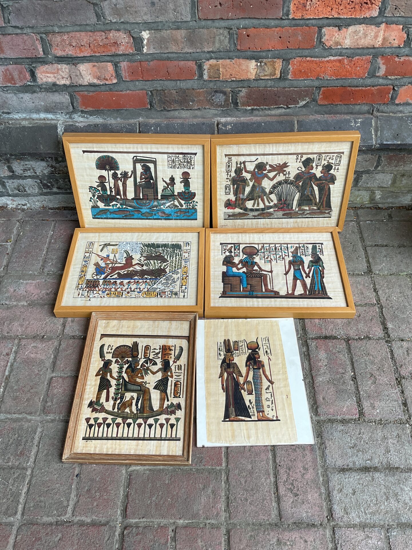 641 Collection of Egyptian papyrus artworks