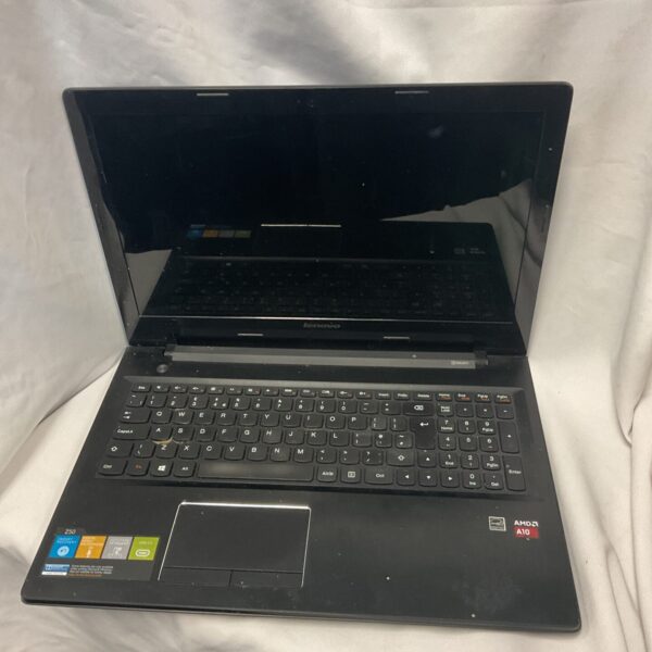 Used Lenovo Z50 laptop with AMD A10 processor for parts or repair.