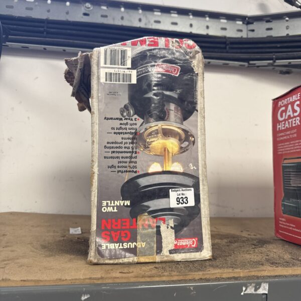 Vintage Coleman gas lantern for camping and outdoor use.