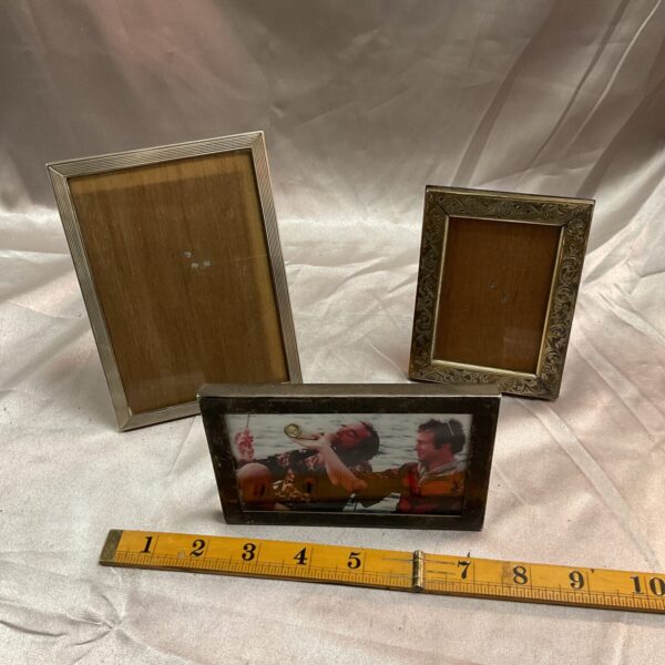Antique silver picture frame by Tiffany & Co., hallmarked and detailed.