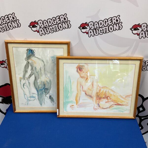 Delicate watercolour painting of a nude lady by Arthur Orme.