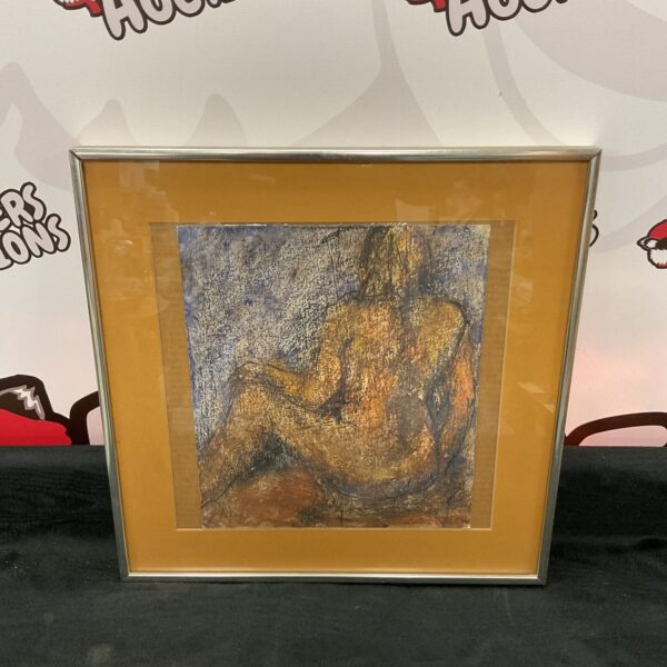 Signed Angela Lyle pastel landscape artwork from 1946.