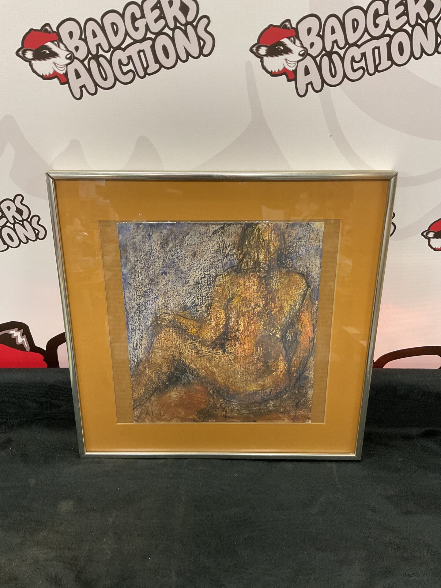 701 angela lyle 1946 signed pastel artwork on paper