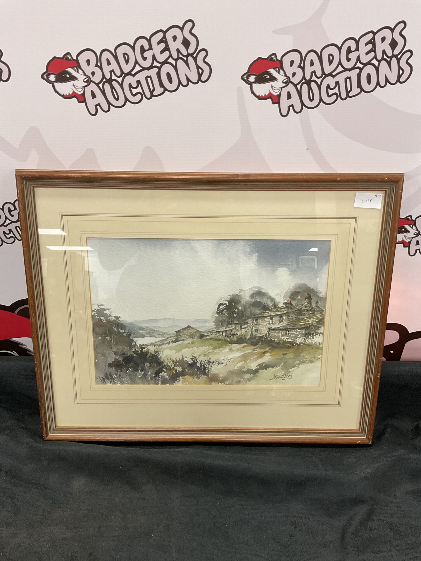 665 Original artist signed watercolour of a farmhouse