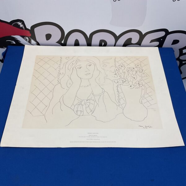Vibrant Matisse “Femme aux Anemones” print, floral art for home decor.