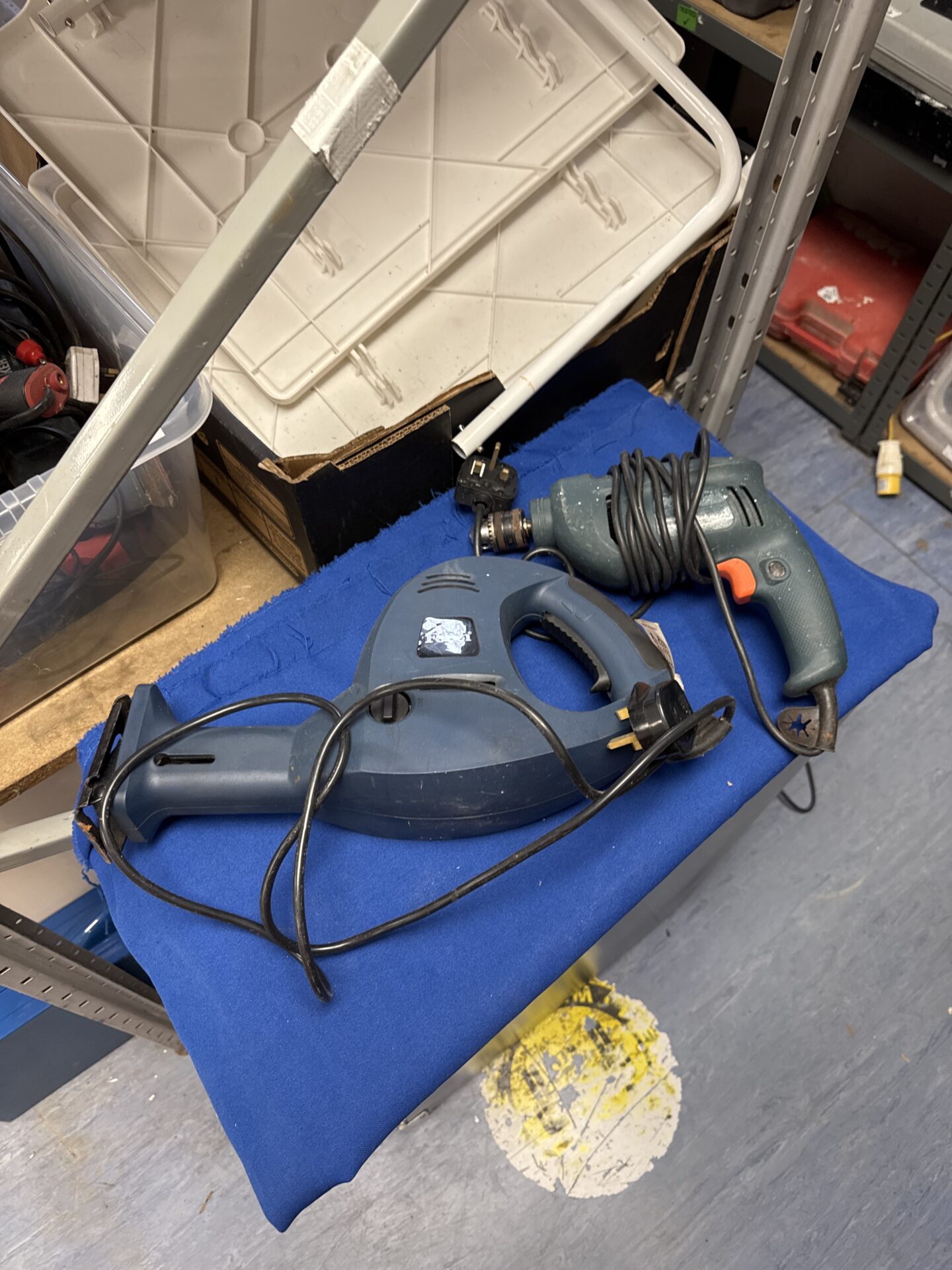 954 Ferm reciprocating saw with black & decker drill – both working