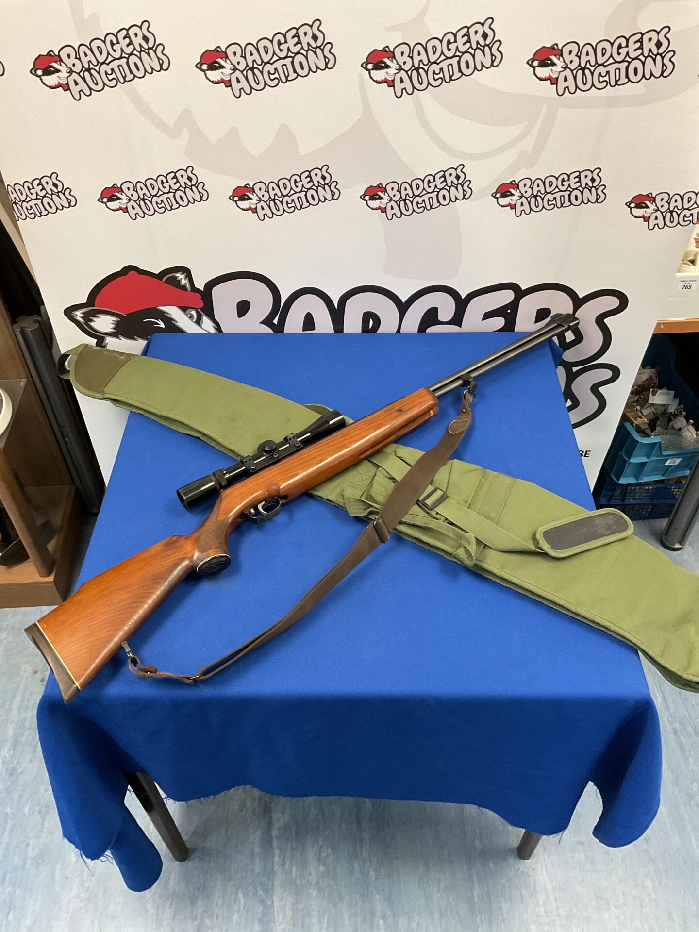 715 Weihrauch hw77 .22 cal air rifle with scope