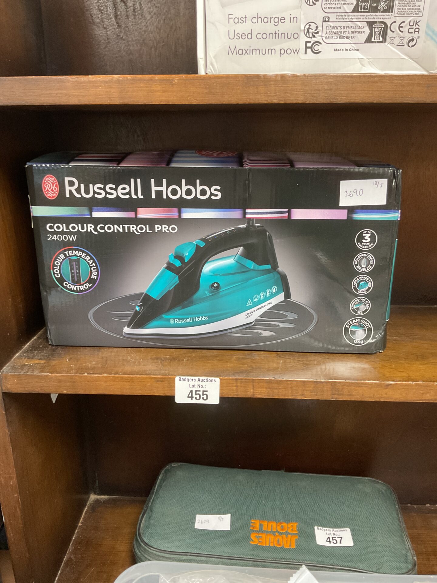 455 Russell hobbs colour control pro corded iron working