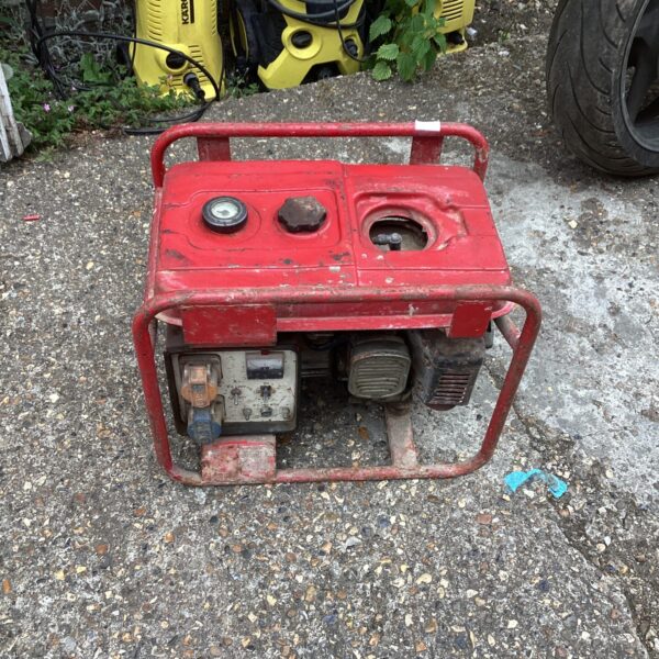 Red RFZ petrol generator for camping and outdoor power.