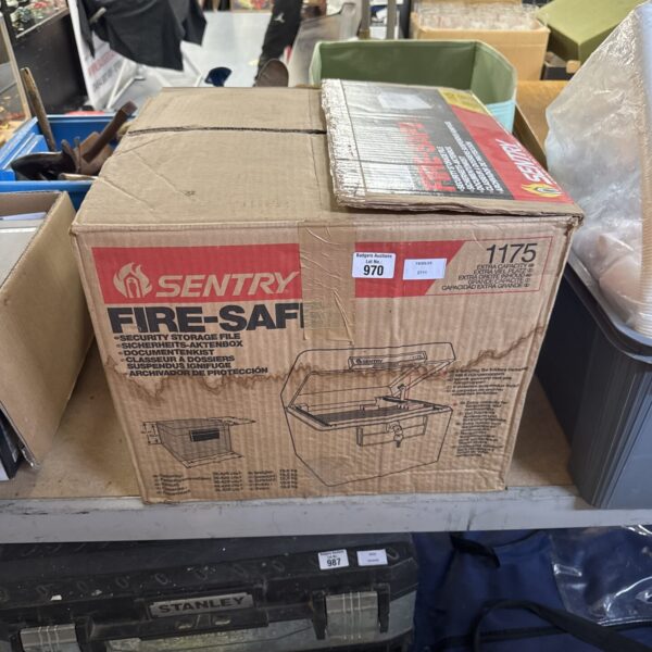 Front view of a Sentry fire safe for document protection.
