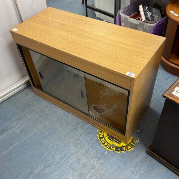 Wooden reptile vivarium with glass front, ideal for animal housing.
