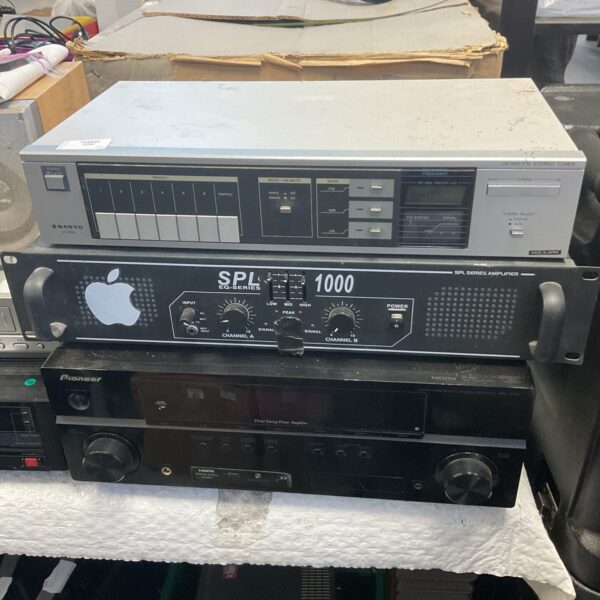 Vintage SPL EQ Series 1000 hifi amplifier, black finish, audio equipment.