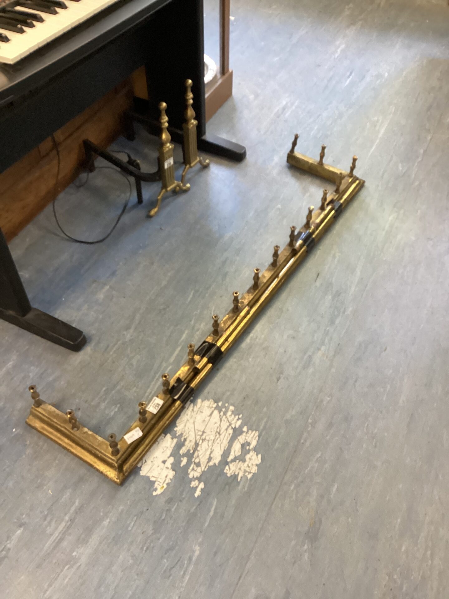 238 Vintage brass Fireplace Fender