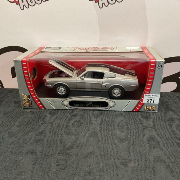 Detailed 1968 Shelby GT-500KR diecast model in original box.