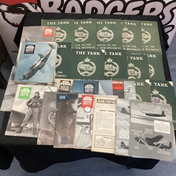 Vintage Royal Tank Regiment magazines, a collectible military publication.
