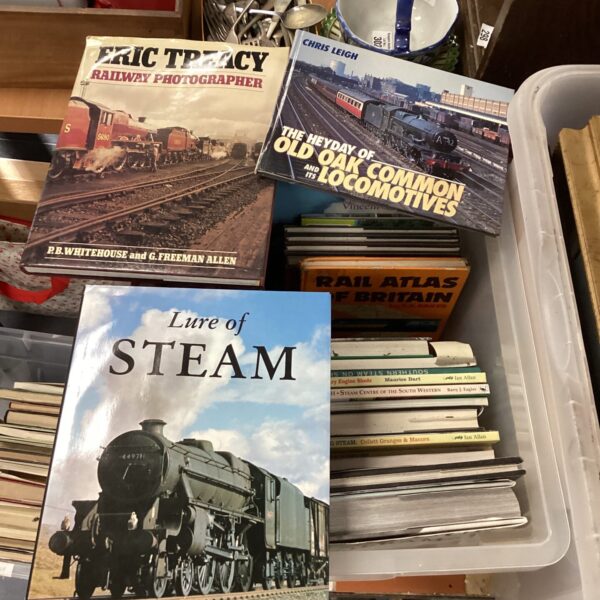 Vintage railway books by Eric Treacy and Chris Leigh, a collector's selection.