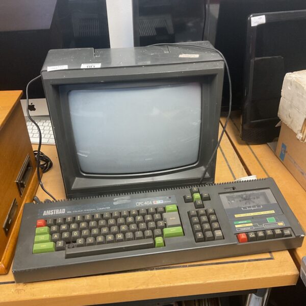 Vintage Amstrad CPC 464 computer with integrated monitor.