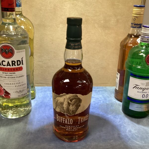 Buffalo Trace Bourbon bottle, a collectible Kentucky straight bourbon whiskey.