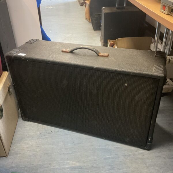 Vintage double 12” speaker cabinet for guitar amps or PA systems.