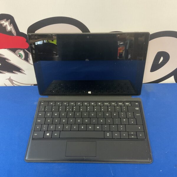 Microsoft Surface tablet with keyboard displayed, front view.