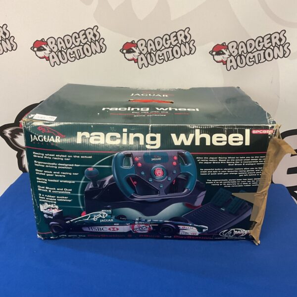 4gamers PlayStation racing wheel for PS1 and PS2 consoles.