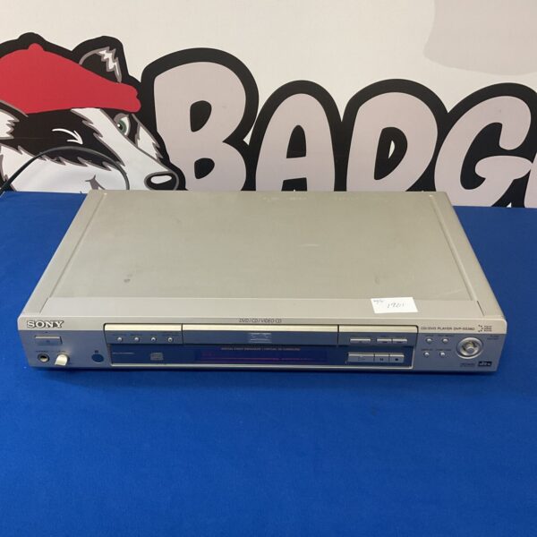 Black Sony dvp-s536d DVD player for home cinema setup.