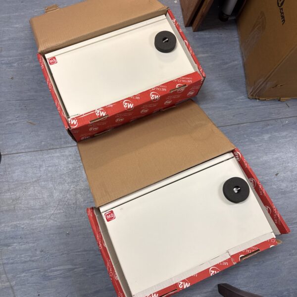 Stacked M2 electrical consumer units, Metalclad fuse boxes.