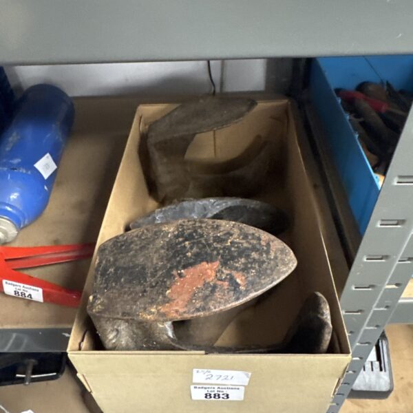 Vintage cobblers lasts for shoe making and repair.