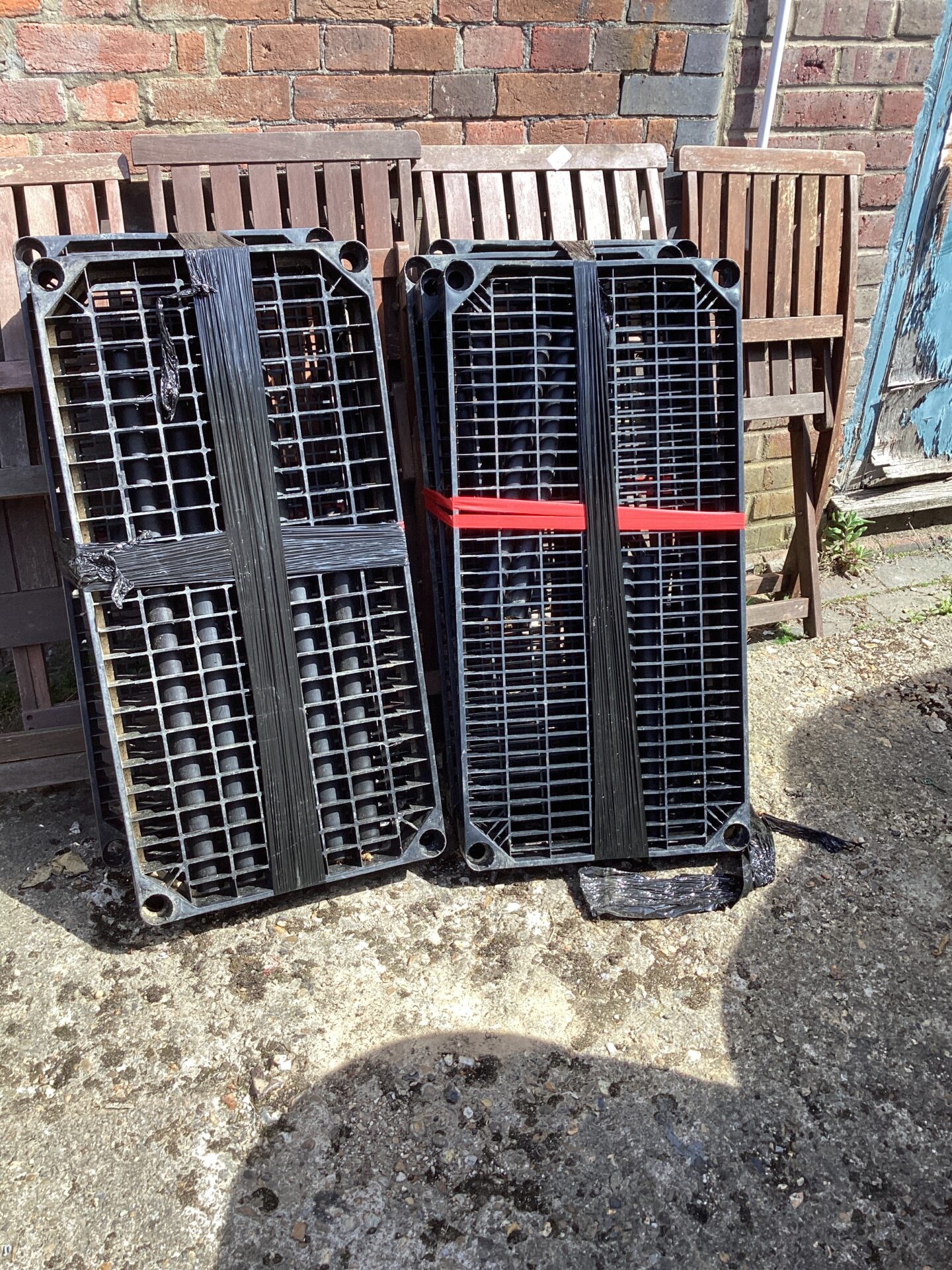 1155 Two sets of plastic Shelving