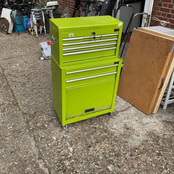 Vintage pro tools engineers tool cabinet with drawers.