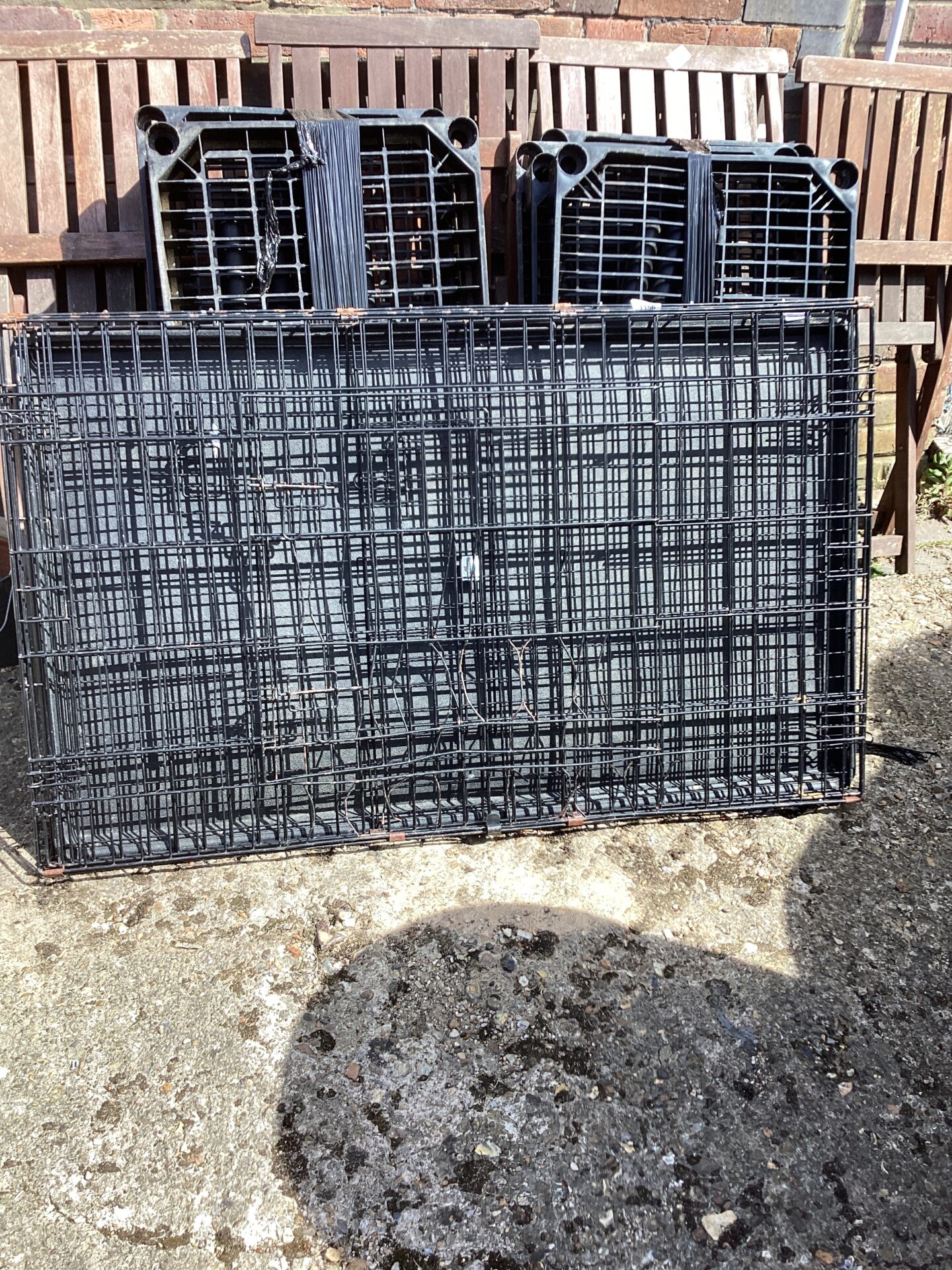 1156 Metal animal transport crate