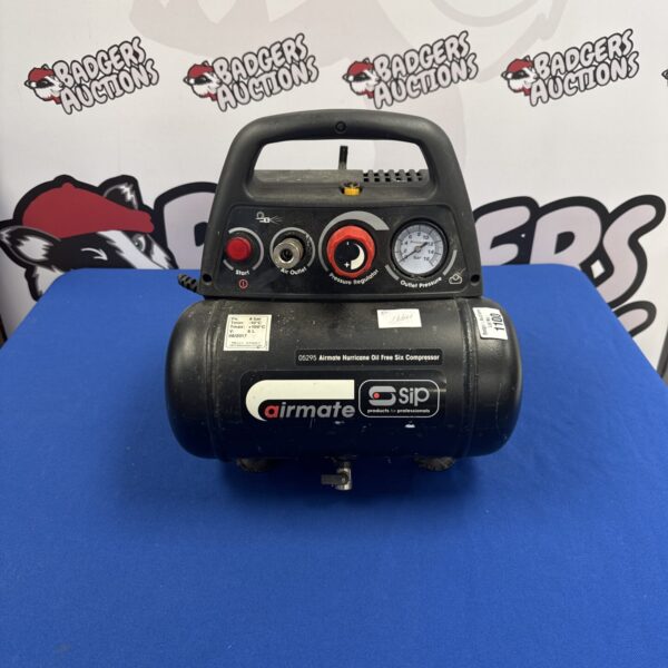 Sip Airmate Hurricane compressor for tyre inflation and air tools.
