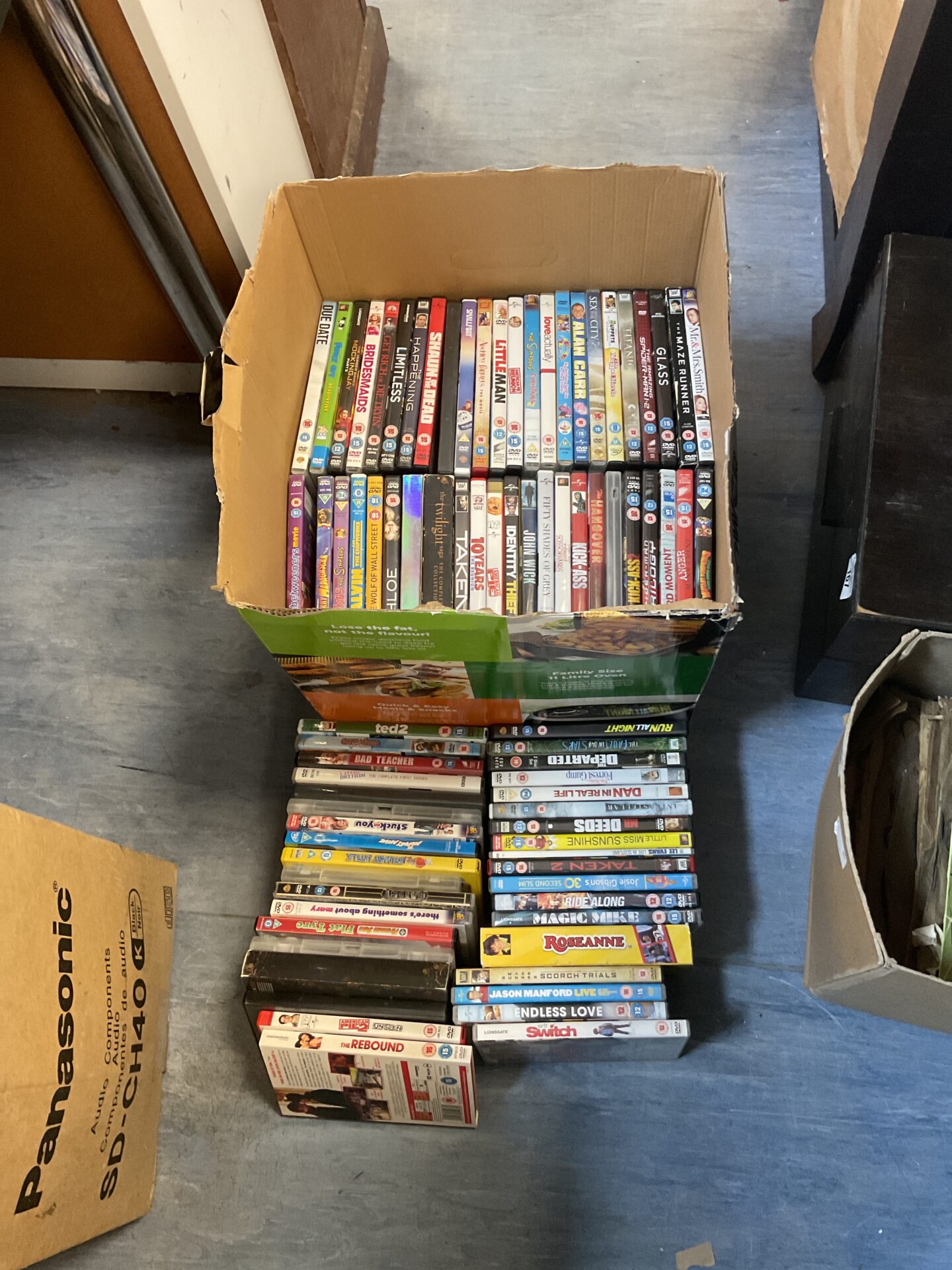 188 Large box of dvds inc Rosanne boxset