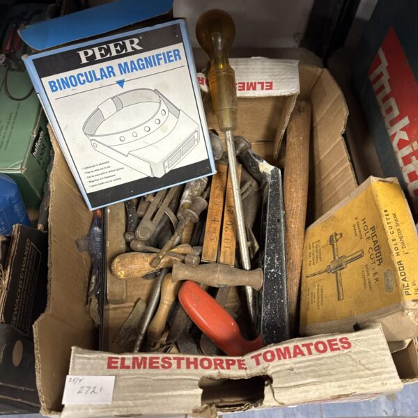 Vintage tool lot featuring Elme and Peer tools from shed clearance.