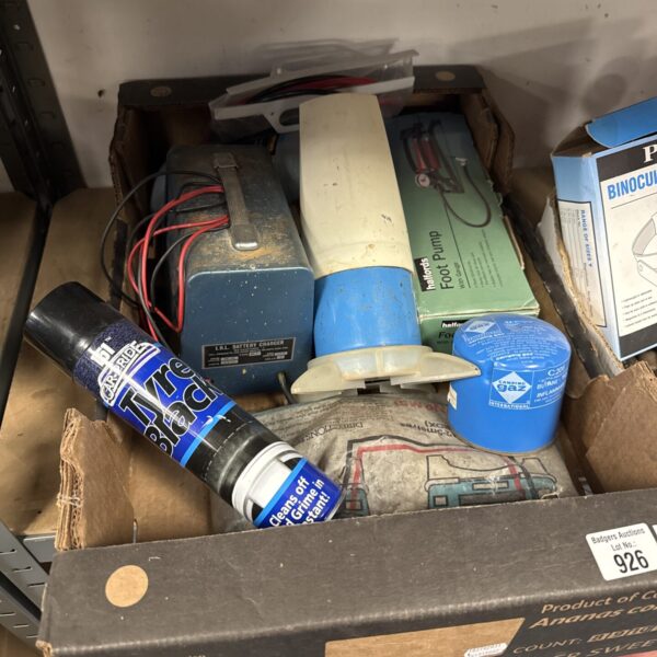 12v battery charger from a garage clearance lot.