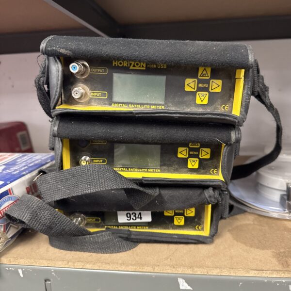 Horizon digital satellite meter for TV signal alignment and testing.